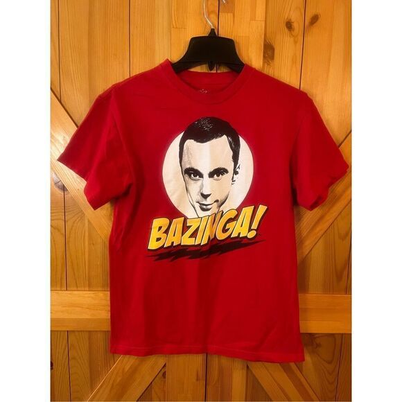 SHELDON COOPER T Shirt BIG BANG THEORY BAZINGA Graphic Tee Shirt Medium (3818) - Picture 1 of 4